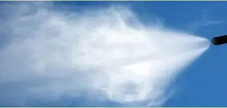 Nozzle spraying